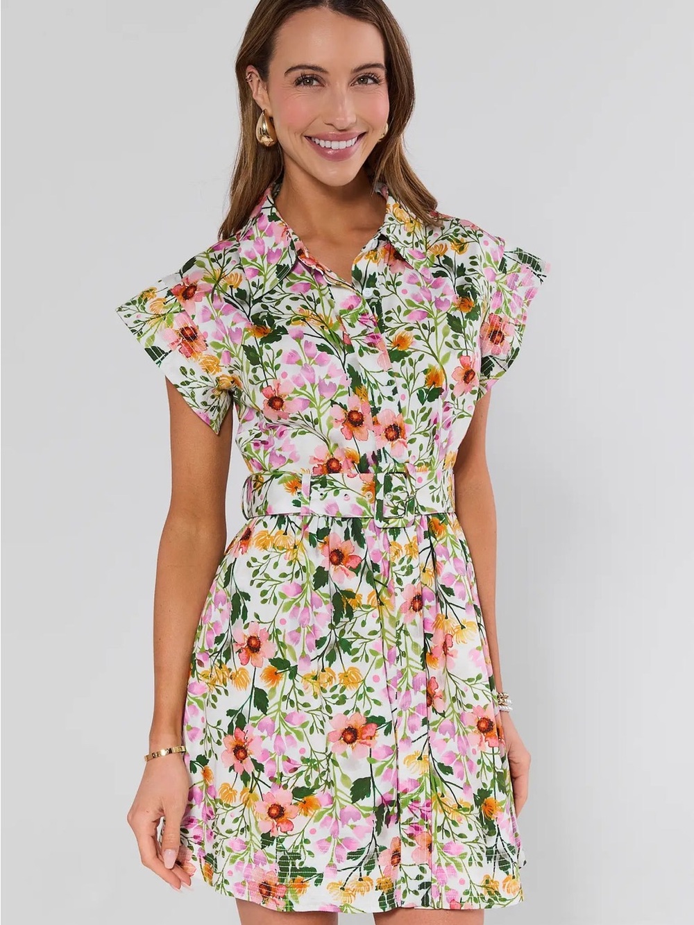 NWT! Avara Elsie Multi Floral Short Dress - M